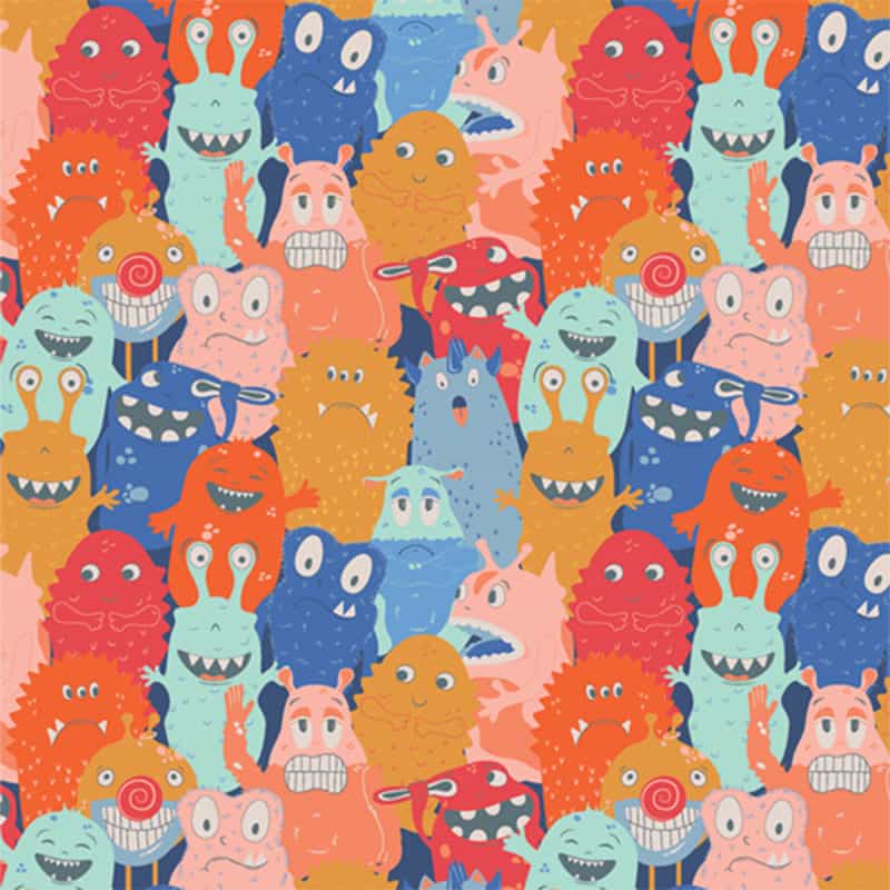 MonsterVille Monster Parade Multi Fabric Yardage