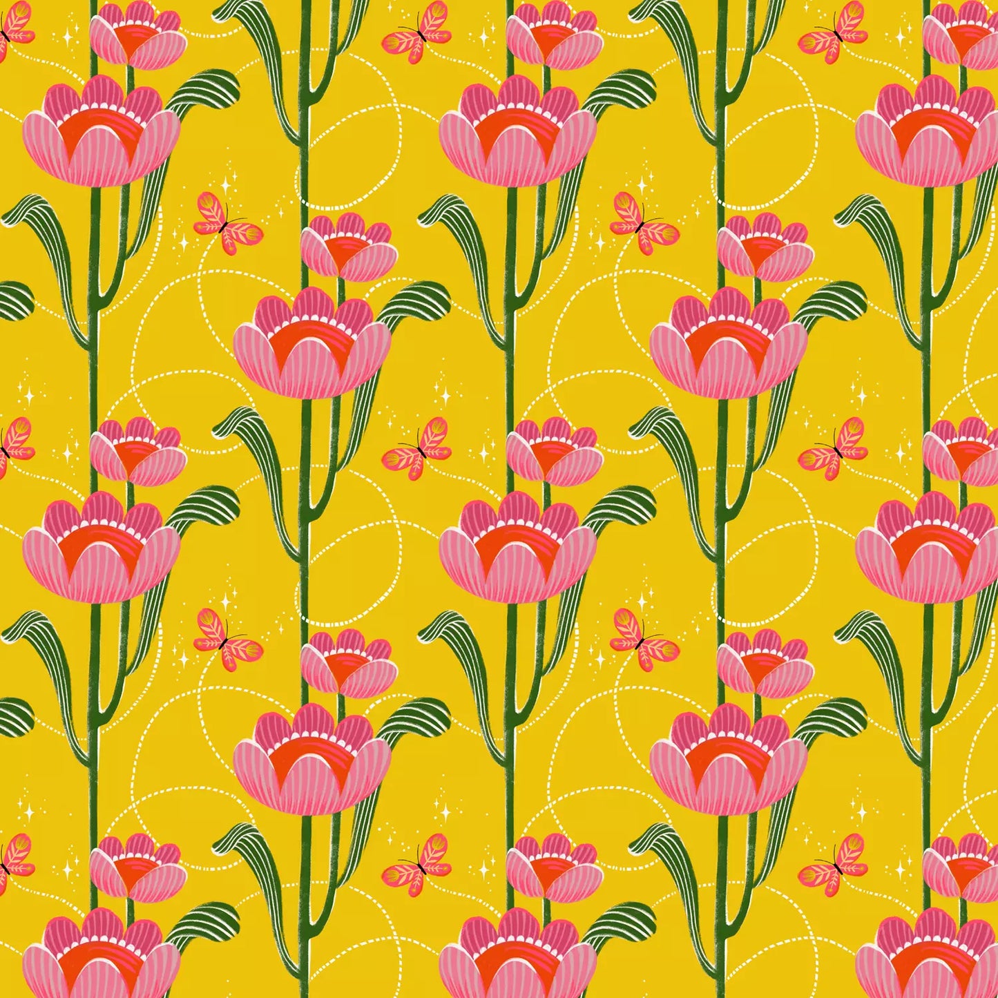 Magic Makers Yellow Sunshine Fabric Yardage