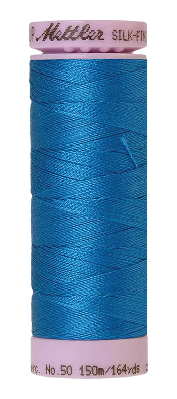Mettler Cotton Silk Finish 50wt 150m Mediterranean Blue
