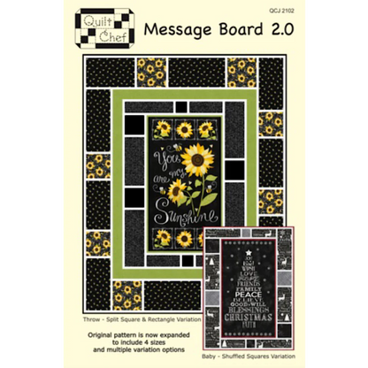 Message Board 2.0 Quilt Pattern by Quilt Chef - panel-based quilt pattern