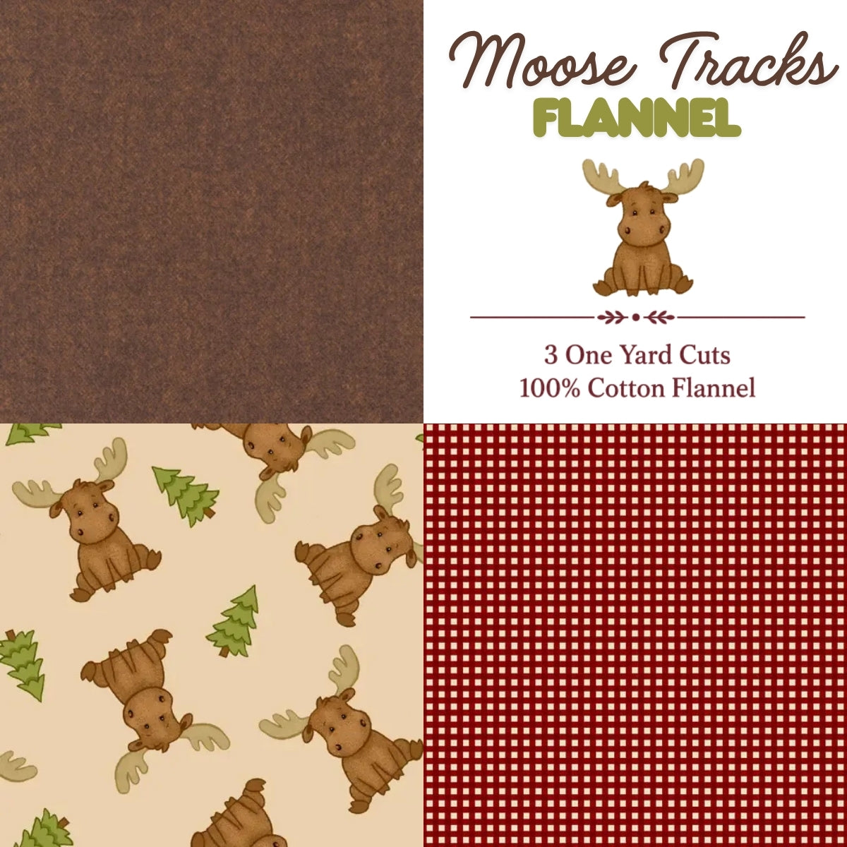 Moose Tracks Flannel 3 Yard Bundle