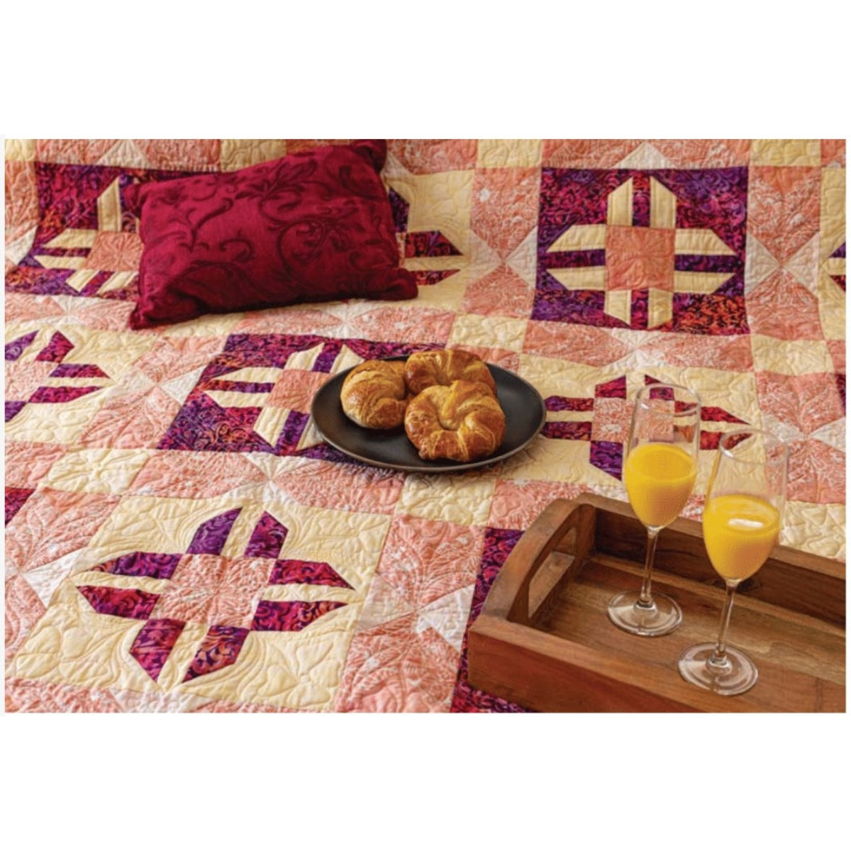 Love of Quilting Morning Mambo quilt kit fabric color detail