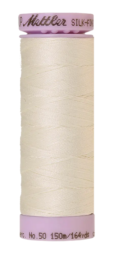 Mettler Cotton Silk Finish 50wt 150m Muslin - quilting supply from Quilted Joy