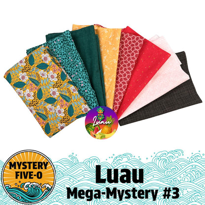 Mystery Five-0 Mega Mystery Luau Blooming Colors Quilt Kit - image 1 - complete quilt kit with fabric and instructions