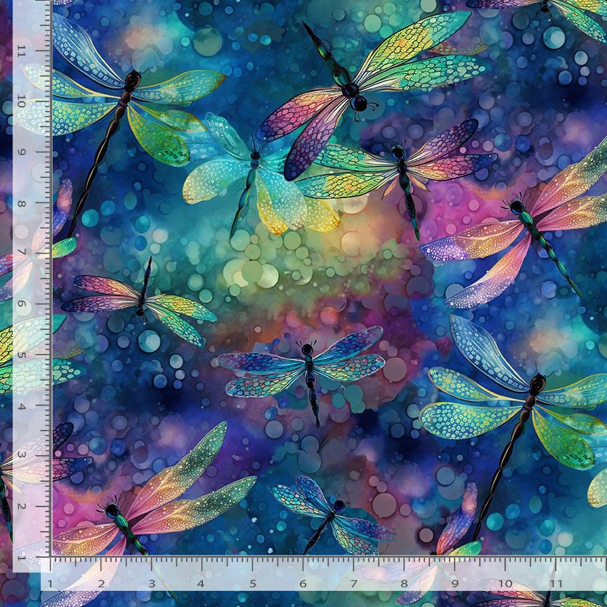 Dragonfly Illusion Fantasy Dragonfly Dream Fabric Yardage