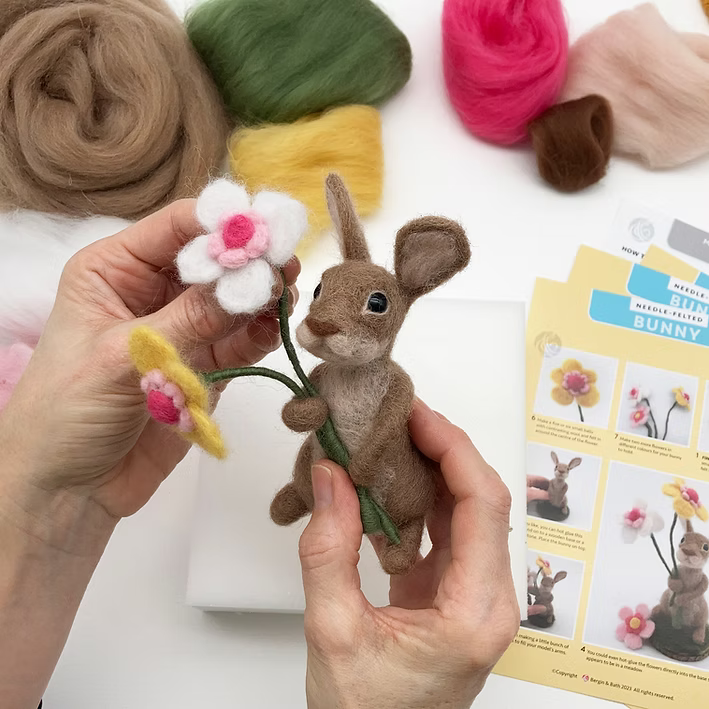 Easter Bunny Needle Felting Kit