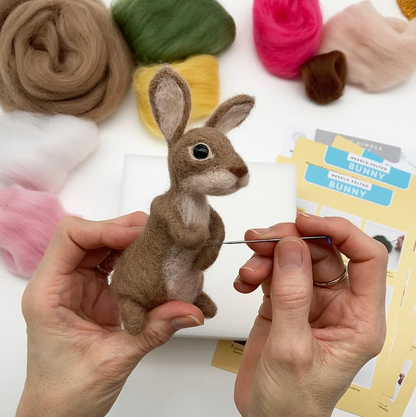 Easter Bunny Needle Felting Kit