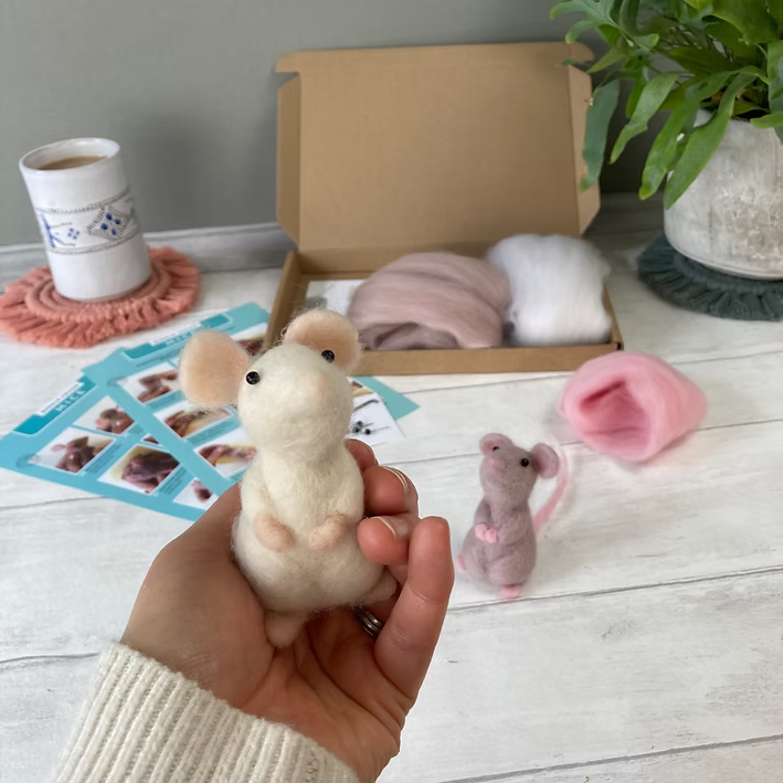Mouse Needle Felting Kit 2ct