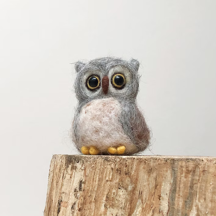 Owl Needle Felting Kit