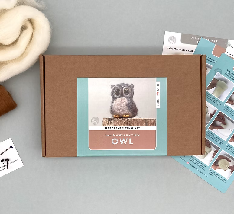 Owl Needle Felting Kit