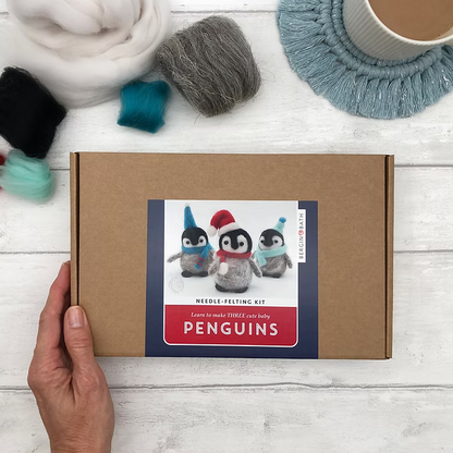 Baby Penguin Needle Felting Kit 3ct