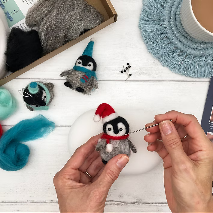 Baby Penguin Needle Felting Kit 3ct