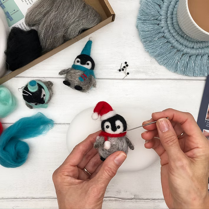 Baby Penguin Needle Felting Kit 3ct
