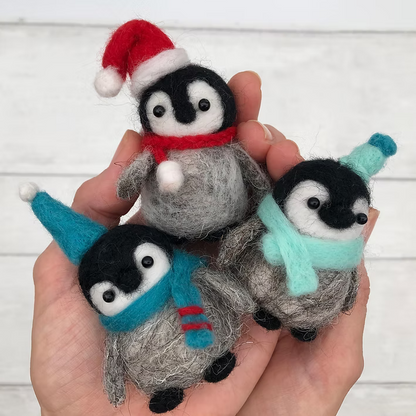 Baby Penguin Needle Felting Kit 3ct