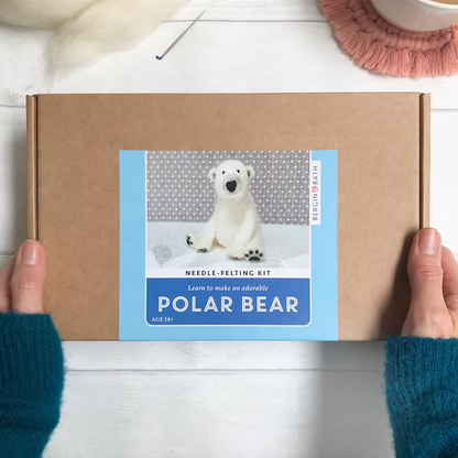 Polar Bear Needle Felting Kit