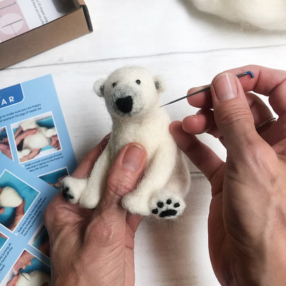 Polar Bear Needle Felting Kit