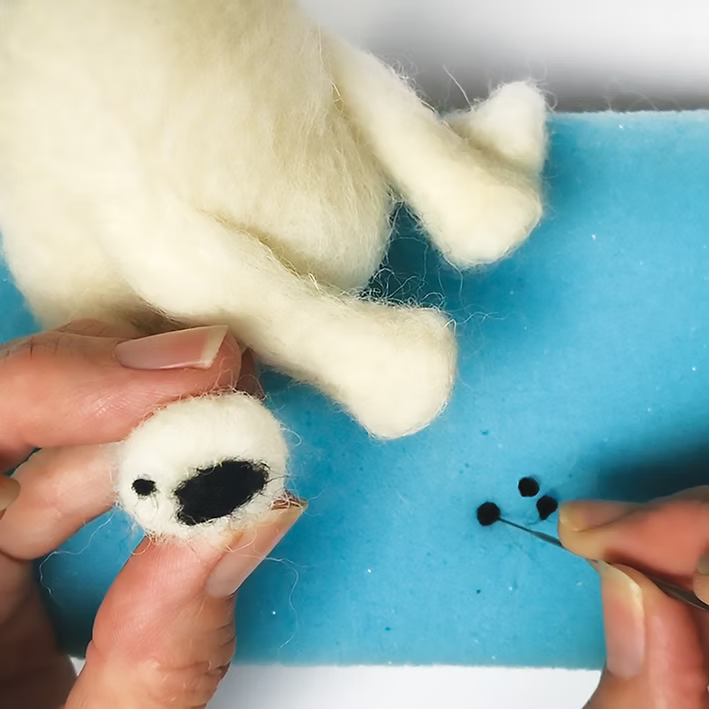 Polar Bear Needle Felting Kit