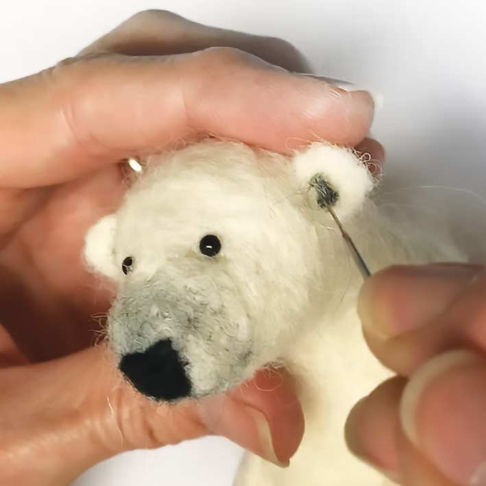 Polar Bear Needle Felting Kit