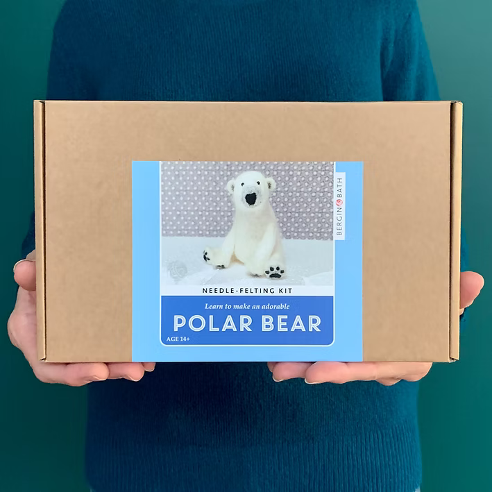 Polar Bear Needle Felting Kit