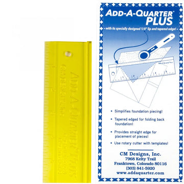 Add-A-Quarter 6in Plus Ruler - quilting ruler for precision cutting