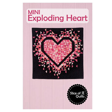 Mini Exploding Heart Quilt Pattern - image 1 - quilting pattern with step-by-step instructions