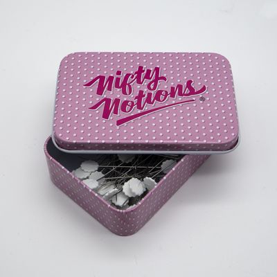 Nifty Notions White Flower Pins 100ct