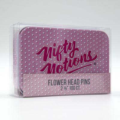 Nifty Notions White Flower Pins 100ct