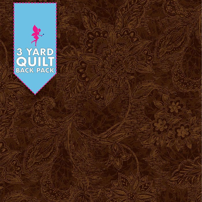 Cotton Shadows Brown 118" Wide 3 Yard Quilt Fabric Back Pack