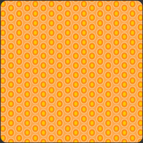 Oval Elements Papaya Orange Fabric Yardage