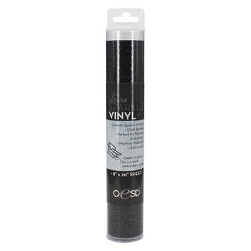 Sparkle Vinyl Black 8in x 20in