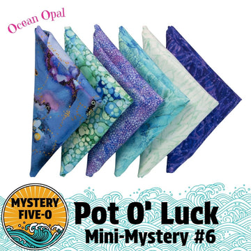Mystery Five-0 Ocean Opal Pot O Luck fat quarter bundle