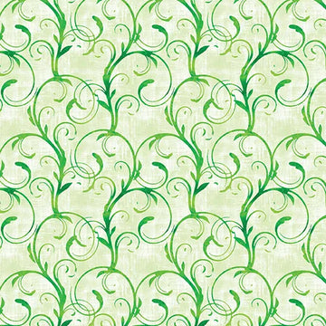 Ocean Swirl Light Lime Fabric Yardage