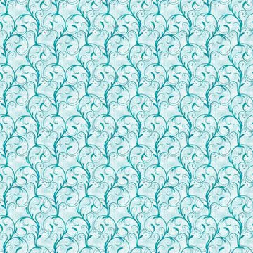 Ocean Swirl Light Teal Fabric Yardage