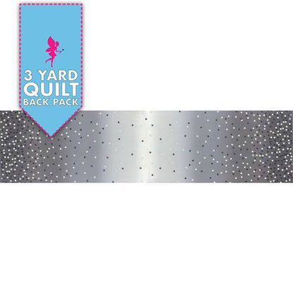 Image of Ombre Confetti Grey 108" Wide 3 Yard Quilt Fabric Back Pack