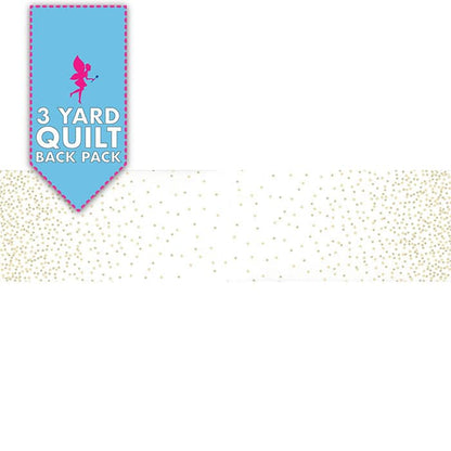 image of Ombre Confetti Off White 108" Wide 3 Yard Quilt Fabric Back Pack