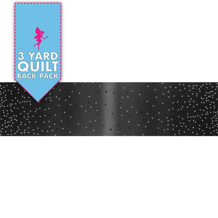 image of Ombre Confetti Onyx 108" Wide 3 Yard Quilt Fabric Back Pack