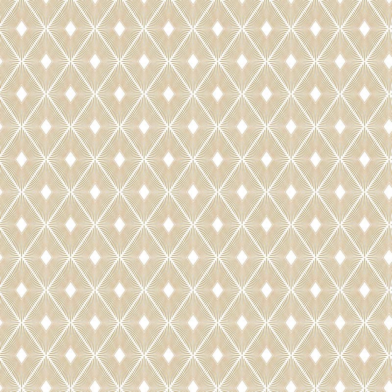 Shimmer Sparkle Gold Metallic Diamonds on White Fabric Yardage