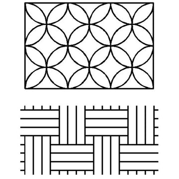 Sashiko Paving Stones/Interlocking Circles Stencil Product Photo