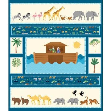 Two by Two Panel - quilt fabric panel for quilting projects