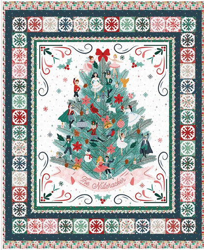 Nutcracker Tradition Decorate the Tree Panel 36 - quilt fabric panel for quilting projects