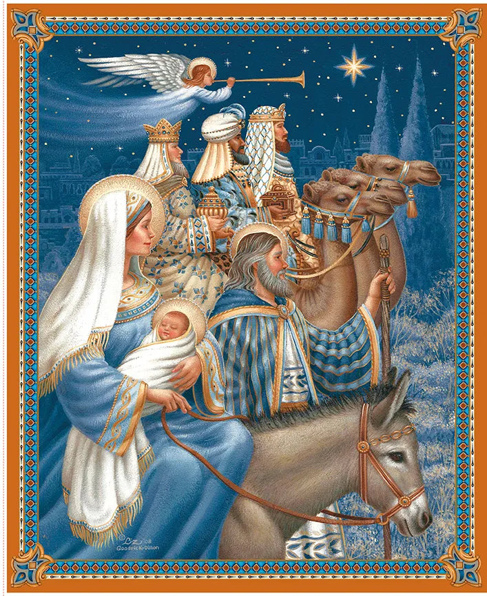 Picture a Christmas II The Nativity Panel - quilt fabric panel for quilting projects