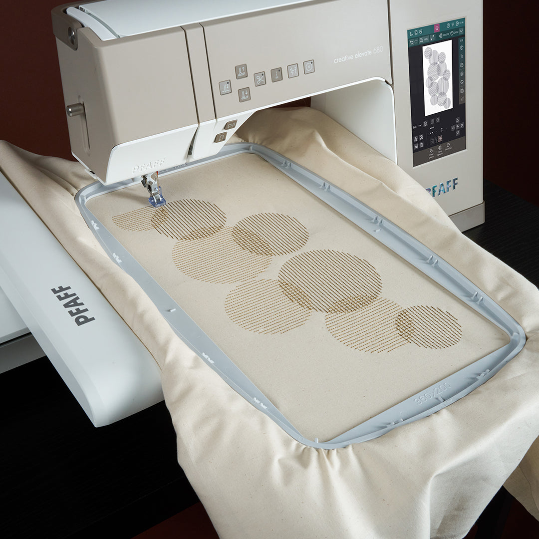 Pfaff Creative Elevate 680 Sewing Machine with Embroidery Expansion Capability