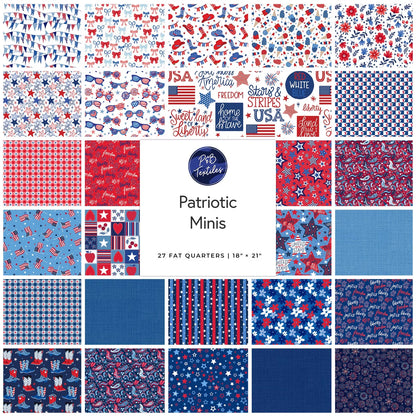 Patriotic Minis Fat Quarter Bundle - fat quarter quilt fabric cut