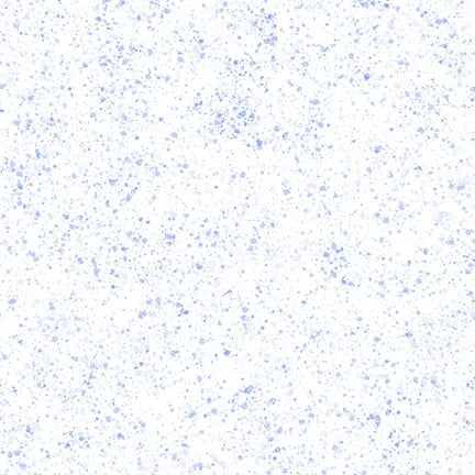 Paint Pop White with Blue Flecks Fabric Yardage
