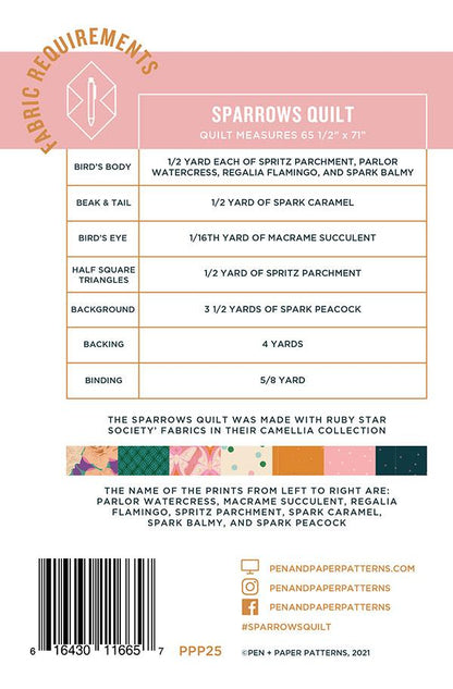 Sparrows Quilt Pattern