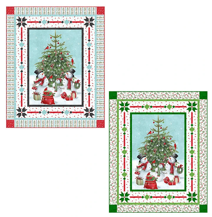 Jolly Gathering Quilt Pattern by Kris Holderness Designs - Christmas throw quilt pattern
