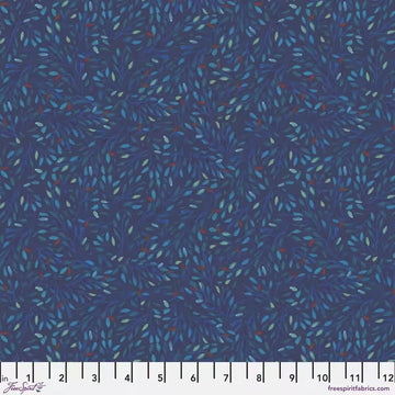 Backyard Wonder Navy Treetops Fabric Yardage - quilt fabric for sewing and quilting projects