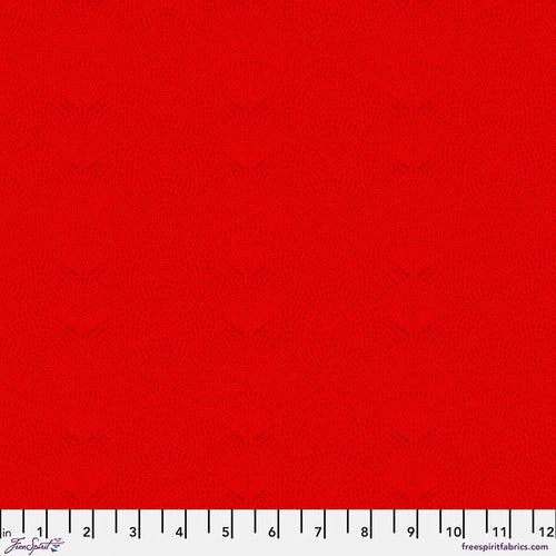 Scalloped Hills Tomato Fabric Yardage