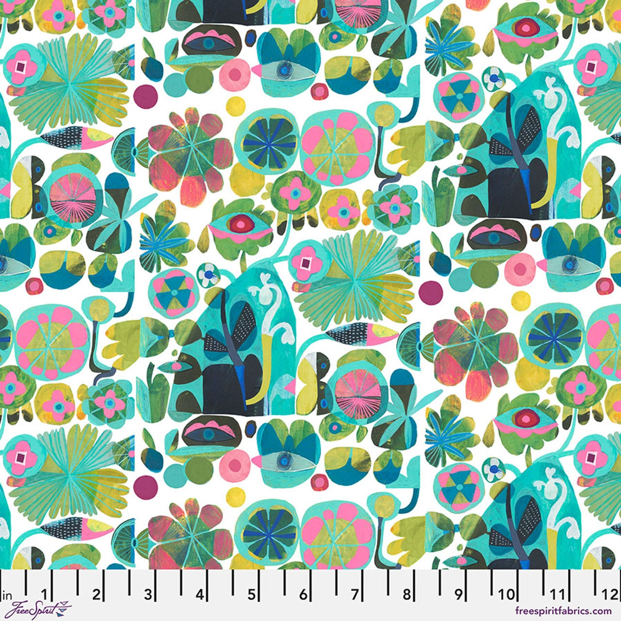 Colori Blue Lemon Fabric Yardage