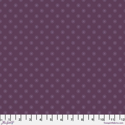 Chromatics Eggplant Blossom Dot Fabric Yardage